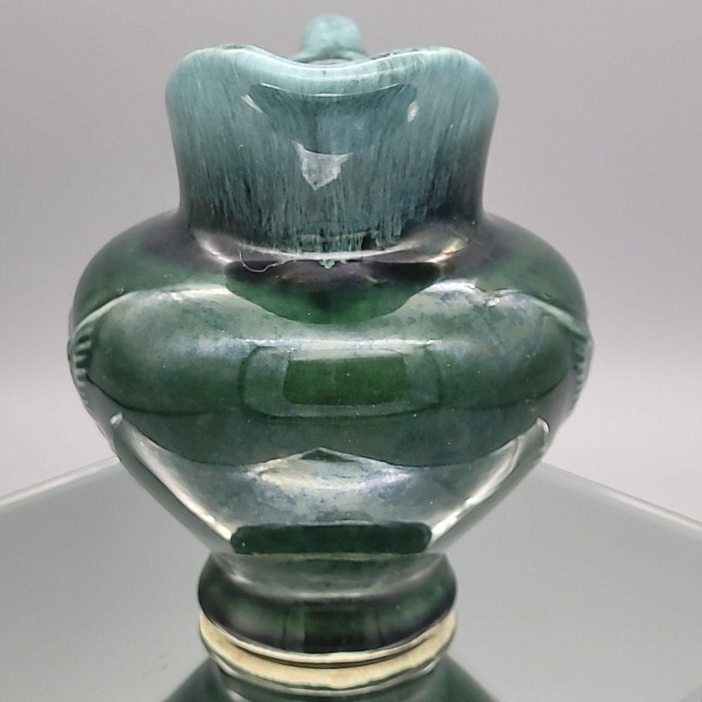 Hull Pottery Drip Glaze Eagle Small Pitcher #F91 Green Vintage USA Americana - Picture 4 of 10